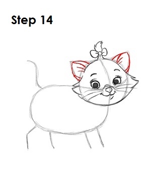 How to Draw Marie Step 14