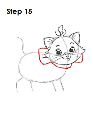 How to Draw Marie Step 15