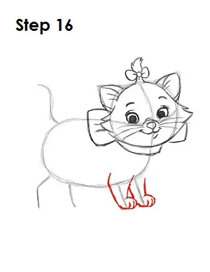 How to Draw Marie Step 16