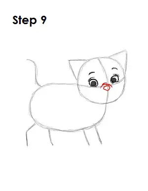 How to Draw Marie Step 9