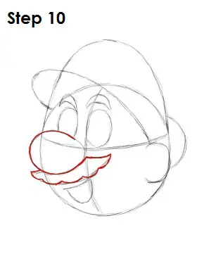 Draw Mario Nintendo Step 10