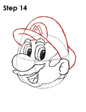 Draw Mario Nintendo Step 14