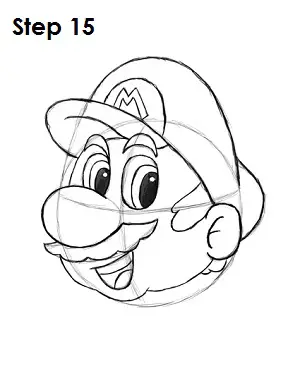 Draw Mario Nintendo Step 15