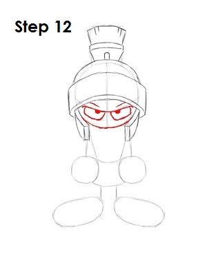 Draw Marvin the Martian Step 12