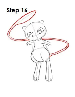 How to Draw Mew Step 16