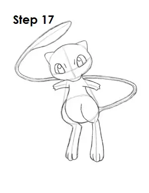 How to Draw Mew Step 17