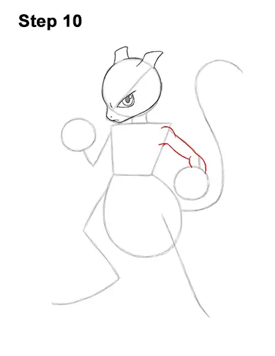 How to Draw Mewtwo Pokemon 10
