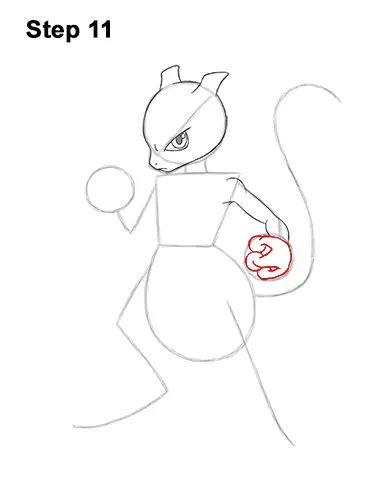 How to Draw Mewtwo Pokemon 11