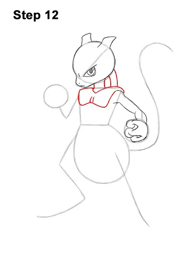 How to Draw Mewtwo Pokemon 12