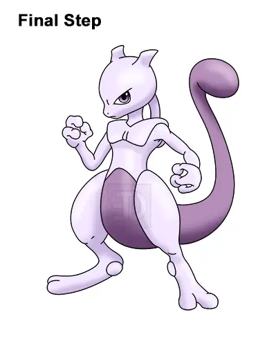 How to Draw Mewtwo Pokemon