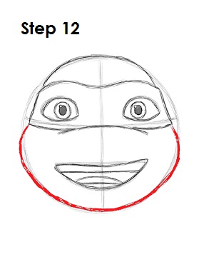 how to draw a ninja turtle face