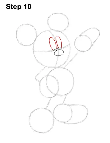 How to Draw Classic Mickey Mouse Full Body Disney 10