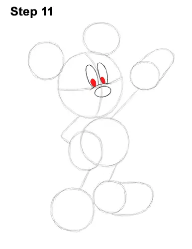How to Draw Classic Mickey Mouse Full Body Disney 11