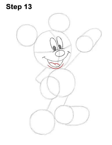 How to Draw Classic Mickey Mouse Full Body Disney 13