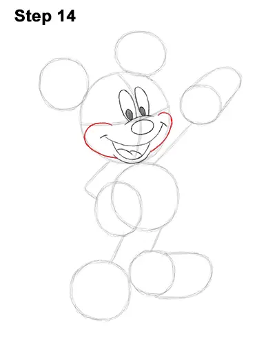How to Draw Classic Mickey Mouse Full Body Disney 14