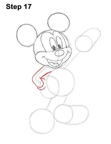 How to Draw Classic Mickey Mouse Full Body Disney 17