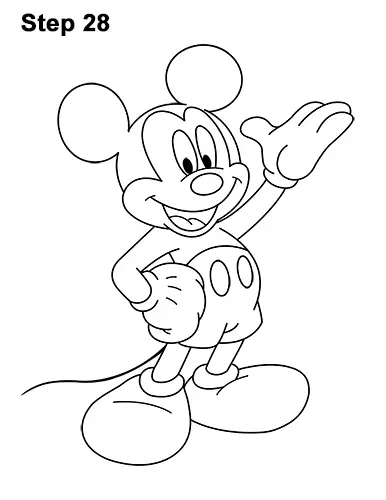 How to Draw Mickey Mouse Cute  Easy and Color with Crayola Markers   Fun2draw Online Art Classes  YouTube