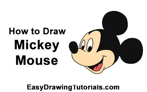 How To Draw Mickey Mouse Easy Drawing Guides - Beautiful Cartoon Pictures  For Drawing, HD Png Download - vhv