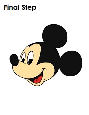 How to Draw Mickey Mouse Face  Easy Drawing Tutorial For Kids