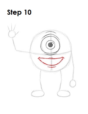 How to Draw Mike Wazowski Step 10