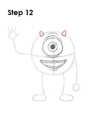 How to Draw Mike Wazowski Step 12