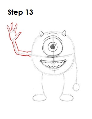 How to Draw Mike Wazowski Step 13