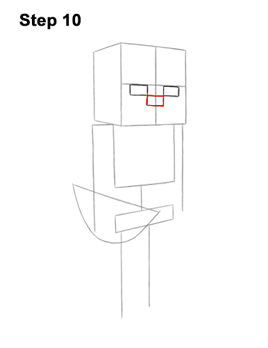 How to Draw Minecraft Skeleton Bow 10