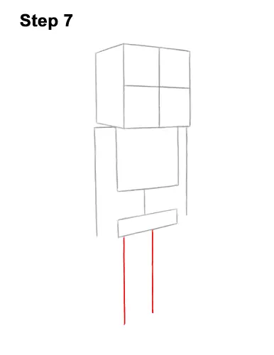 How to Draw Minecraft Skeleton Bow 7