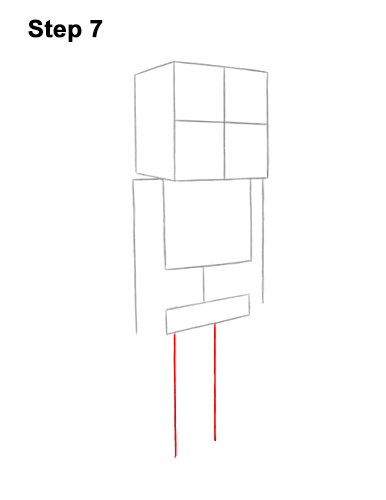 How to Draw Minecraft Skeleton Bow 7