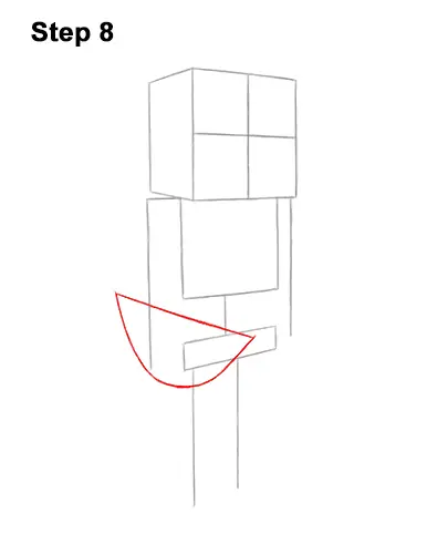 How to Draw Minecraft Skeleton Bow 8