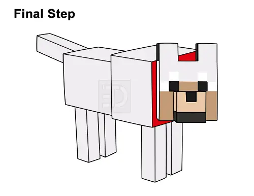 Minecraft Dog Coloring