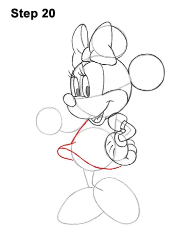 How to Draw Minnie Mouse (Full Body)