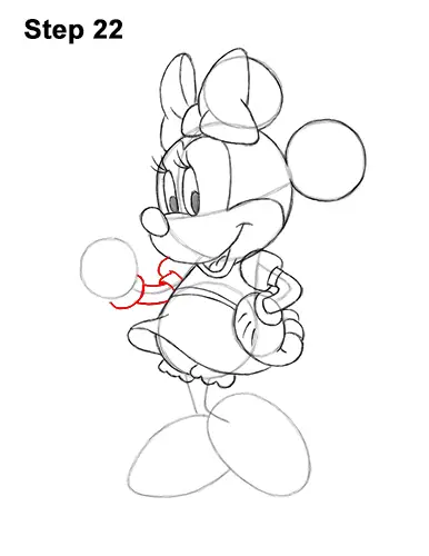 How to Draw Classic Minnie Mouse Full Body Disney 22