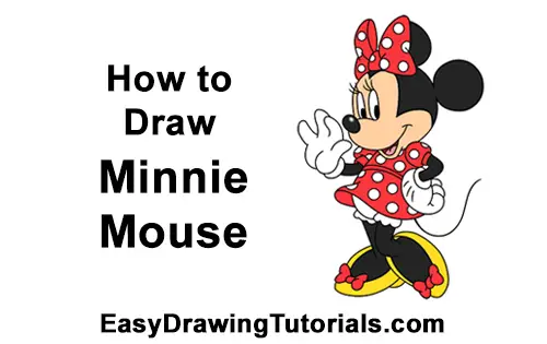 minnie mouse drawing step by step