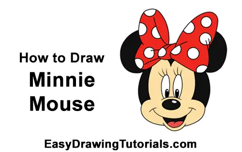 How to Draw Minnie Mouse VIDEO & Step-by-Step Pictures