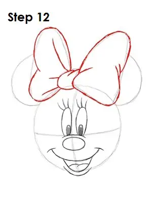 How to draw Minnie Mouse  My How To Draw