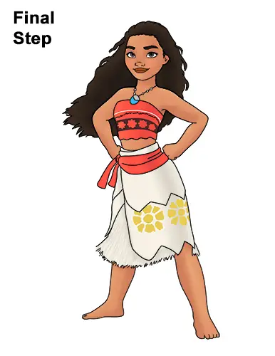 Draw Moana Full Body Disney