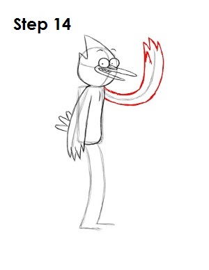  Draw Mordecai Step 14