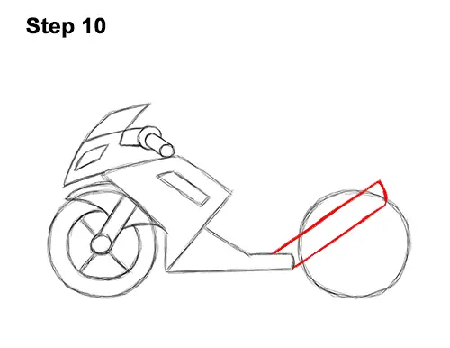 How to Draw Cartoon Sport Bike Motorcycle 10