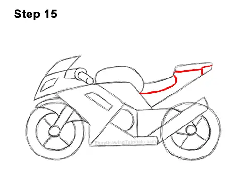 How to Draw Cartoon Sport Bike Motorcycle 15