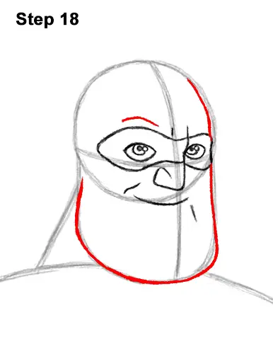 How to Draw Mr. Incredible Bob Parr 18