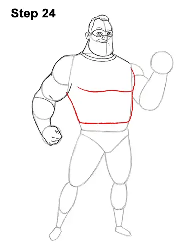 How to Draw Mr. Incredible Bob Parr 24