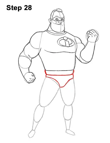 How to Draw Mr. Incredible Bob Parr 28
