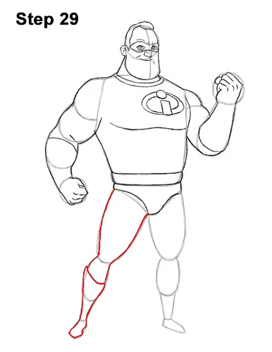How to Draw Mr. Incredible Bob Parr 29