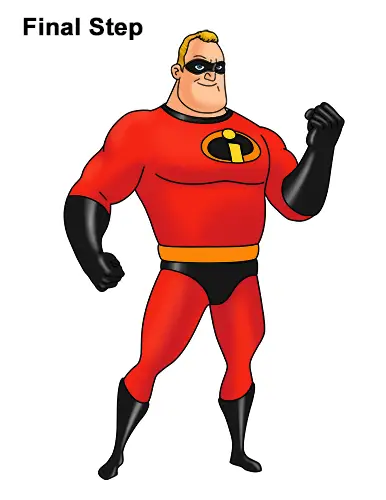 How to Draw Mr. Incredible Bob Parr