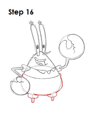 Draw Mr Krabs 16