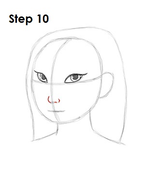  Draw Mulan Step 10
