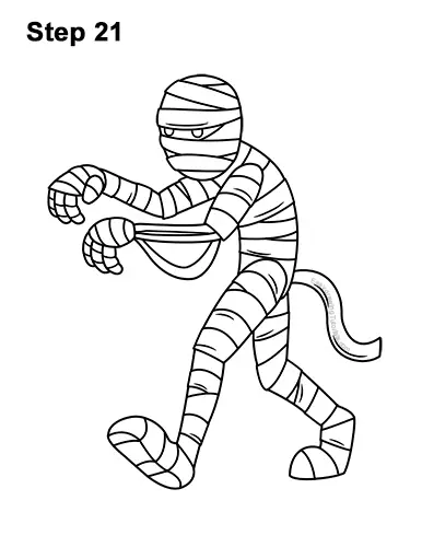 How to Draw a Mummy for Kids  Easy Drawing Tutorial