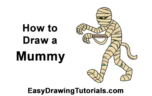 easy mummy drawing