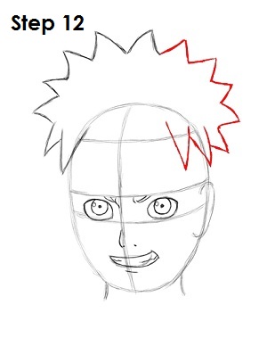 How to draw Naruto face (Video) – Step by step tutorial